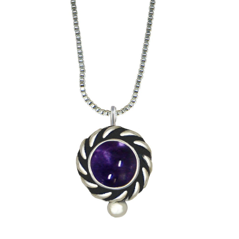 Sterling Silver Little Iolite Pendant Necklace